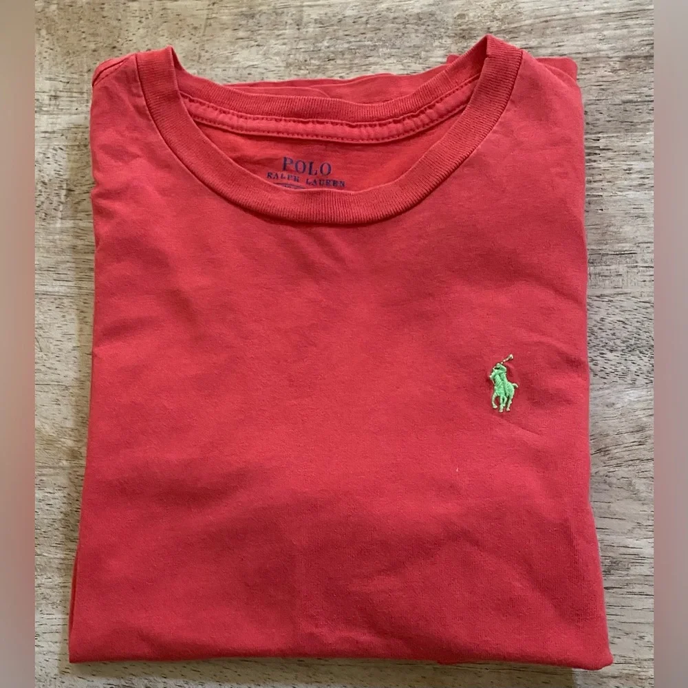Polo Ralph Lauren Boys’ Sz M (10-12) Orange‎ Cotton Jersey Crewneck Tee